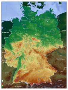 Bản đồ địa lý nước Đức.